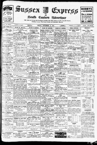 cover page of Sussex Express published on November 23, 1934