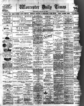 cover page of Worcester Daily Times and Journal published on January 26, 1898