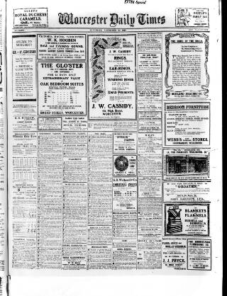 cover page of Worcester Daily Times and Journal published on November 23, 1912