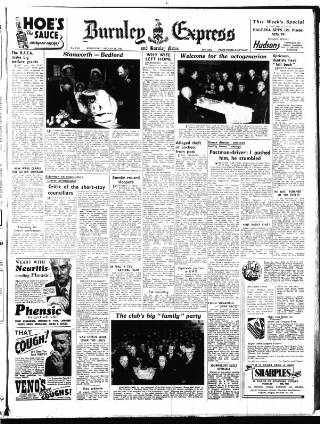 cover page of Burnley Express published on January 26, 1949