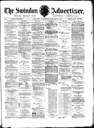 cover page of Swindon Advertiser and North Wilts Chronicle published on January 26, 1895