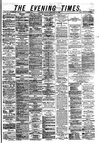 cover page of Glasgow Evening Times published on January 26, 1880