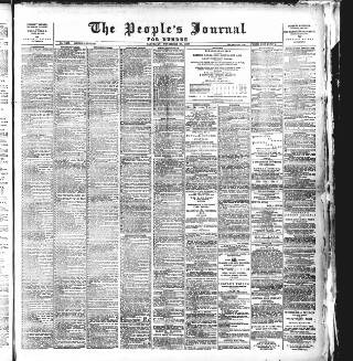 cover page of Dundee People's Journal published on November 23, 1889