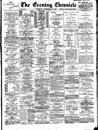 cover page of Newcastle Evening Chronicle published on December 25, 1906