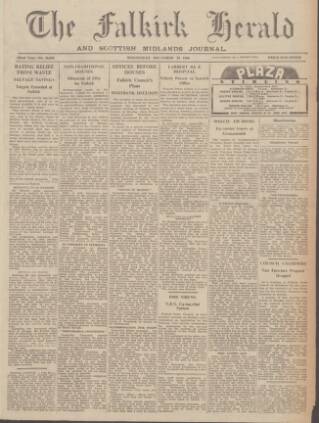 cover page of Falkirk Herald published on December 25, 1946