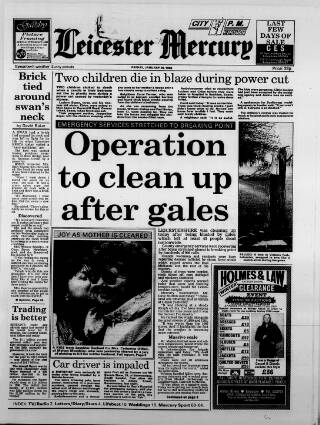 cover page of Leicester Daily Mercury published on January 26, 1990