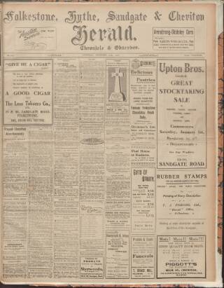 cover page of Folkestone, Hythe, Sandgate & Cheriton Herald published on December 25, 1926