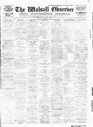 cover page of Walsall Observer published on December 25, 1926