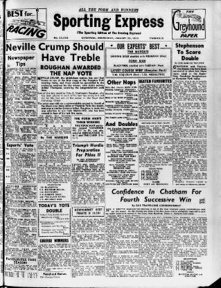 cover page of Liverpool Evening Express published on January 26, 1955