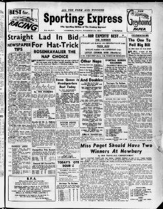 cover page of Liverpool Evening Express published on December 30, 1955