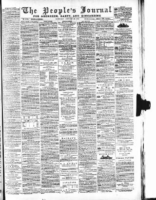 cover page of Aberdeen People's Journal published on January 26, 1884