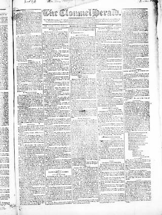 cover page of Clonmel Herald published on January 26, 1828