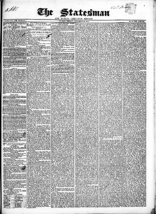 cover page of Statesman and Dublin Christian Record published on December 19, 1845