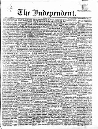 cover page of Wexford Independent published on January 26, 1861