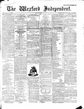 cover page of Wexford Independent published on December 30, 1874