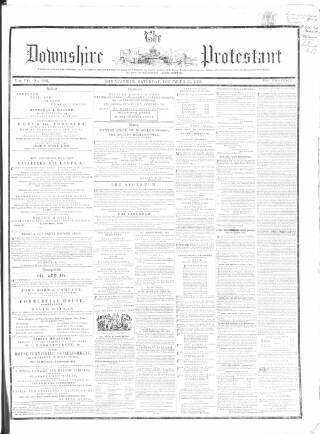 cover page of Downshire Protestant published on December 21, 1861