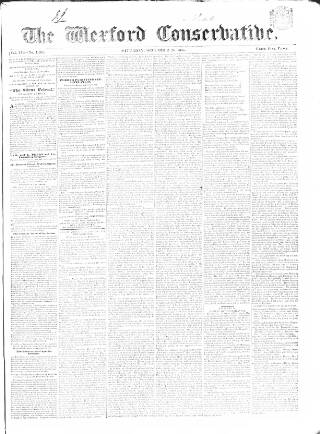 cover page of Wexford Conservative published on December 20, 1845