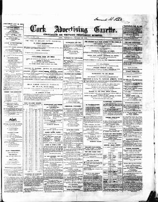 cover page of Cork Advertising Gazette published on January 26, 1859