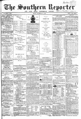 cover page of Southern Reporter and Cork Commercial Courier published on November 23, 1866