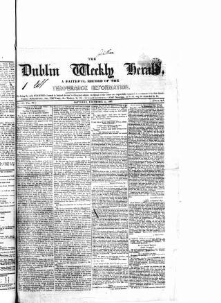 cover page of Dublin Weekly Herald published on December 25, 1841