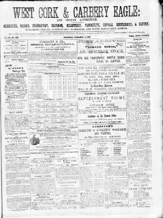 cover page of Skibbereen & West Carbery Eagle; or, South Western Advertiser published on December 4, 1869