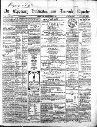 cover page of Tipperary Vindicator published on December 25, 1863