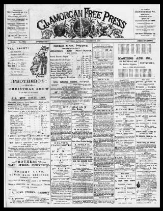 cover page of Glamorgan Free Press published on December 25, 1897