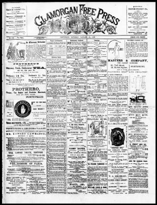 cover page of Glamorgan Free Press published on January 28, 1899