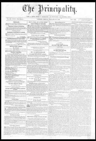 cover page of The Principality published on January 26, 1849