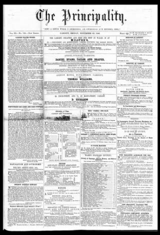 cover page of The Principality published on November 23, 1849