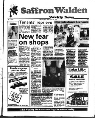 cover page of Saffron Walden Weekly News published on January 26, 1989