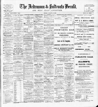 cover page of Ardrossan and Saltcoats Herald published on January 26, 1900