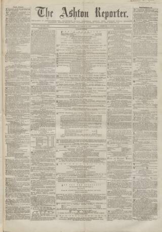 cover page of Ashton Reporter published on November 23, 1867