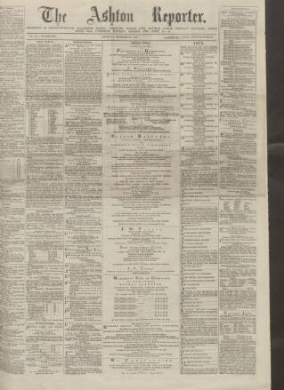 cover page of Ashton Reporter published on December 30, 1871