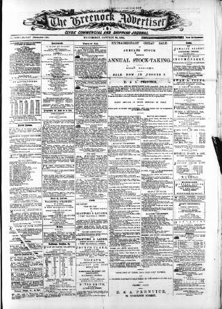 cover page of Greenock Advertiser published on January 26, 1881