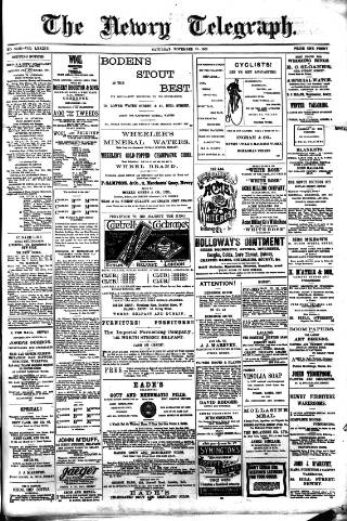 cover page of Newry Telegraph published on November 23, 1901