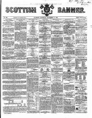 cover page of Scottish Banner published on November 17, 1860