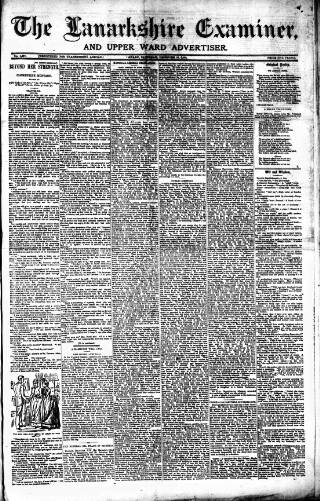 cover page of Lanarkshire Upper Ward Examiner published on December 25, 1886