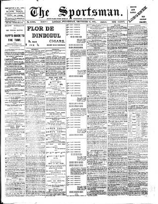 cover page of The Sportsman published on December 25, 1901