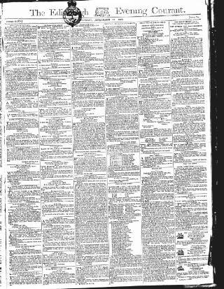 cover page of Edinburgh Evening Courant published on December 25, 1828