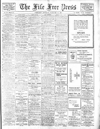 cover page of Fife Free Press published on December 25, 1937