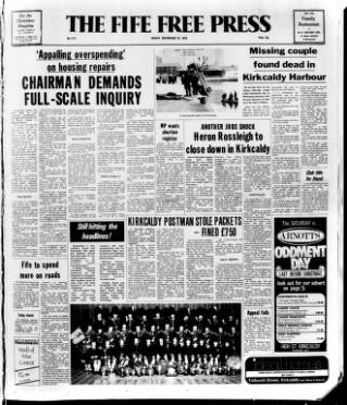 cover page of Fife Free Press published on November 23, 1979