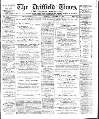 cover page of Driffield Times published on December 25, 1897