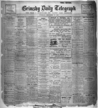 cover page of Grimsby Daily Telegraph published on December 25, 1915