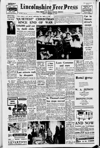 cover page of Lincolnshire Free Press published on December 25, 1956