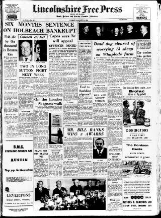 cover page of Lincolnshire Free Press published on January 26, 1960