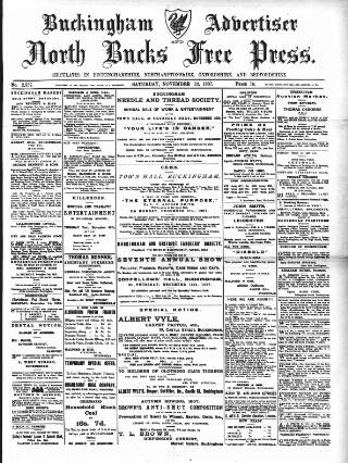 cover page of Buckingham Advertiser and Free Press published on November 23, 1907