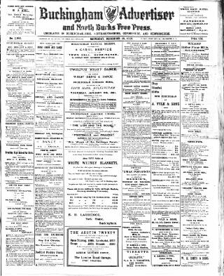 cover page of Buckingham Advertiser and Free Press published on December 25, 1920