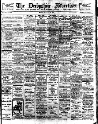 cover page of Derbyshire Advertiser and Journal published on November 23, 1906