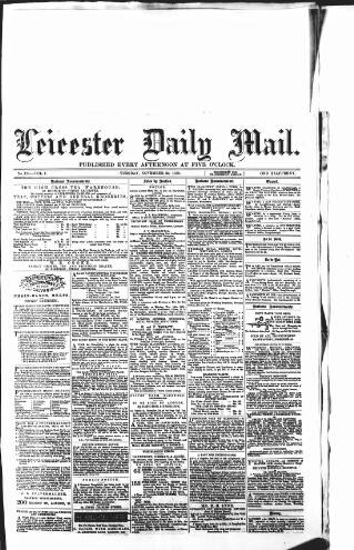 cover page of Leicester Mail published on November 23, 1869